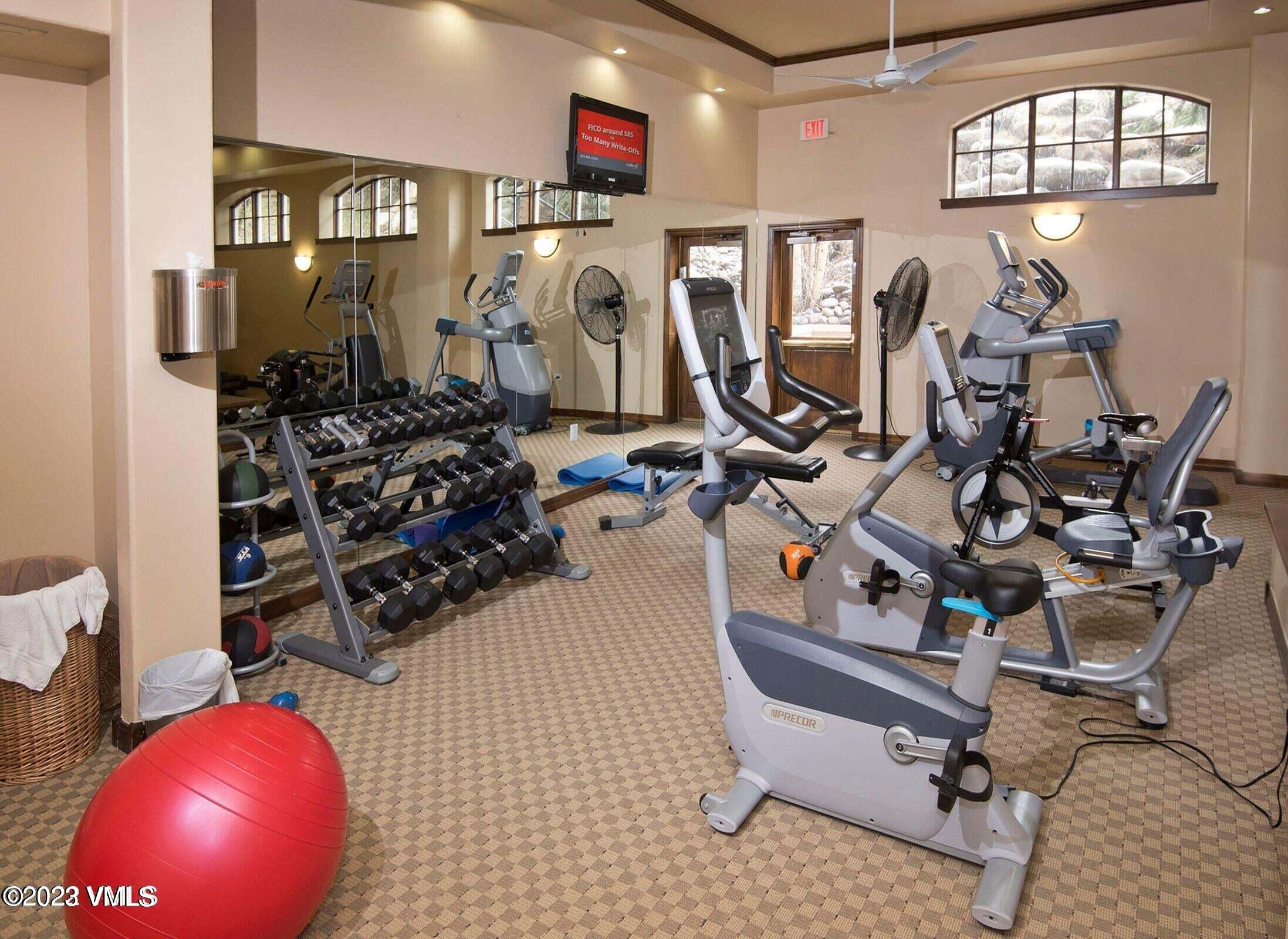 210 Offerson Road, Unit 109WEEK 11 Beaver Creek, CO 81620 - Photo 13 of 25 a view of a room with gym equipment