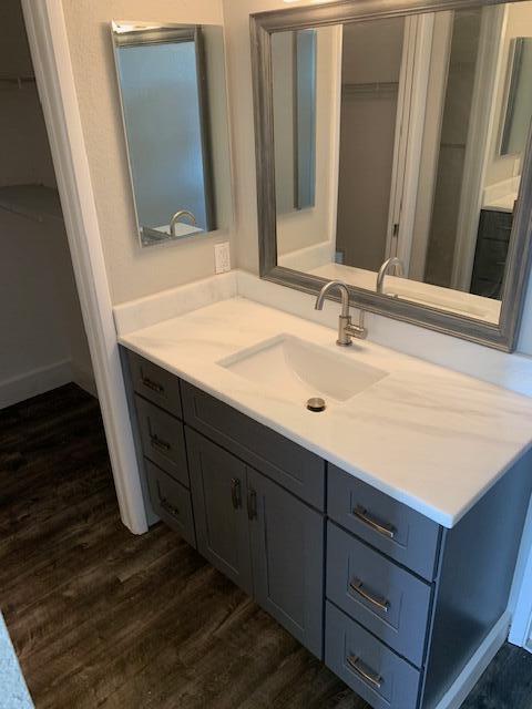 1401 North Riverside Drive, Unit 1205 Pompano Beach, FL 33062 - Photo 18 of 26 a bathroom with a sink and a mirror