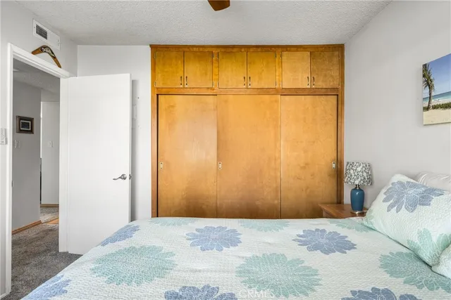 a bedroom with a bed