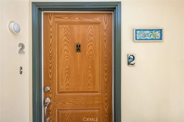 a view of front door