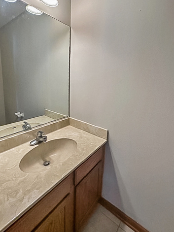 637 Deames Street Plano, IL 60545 - Photo 9 of 18 a bathroom with a sink and a mirror
