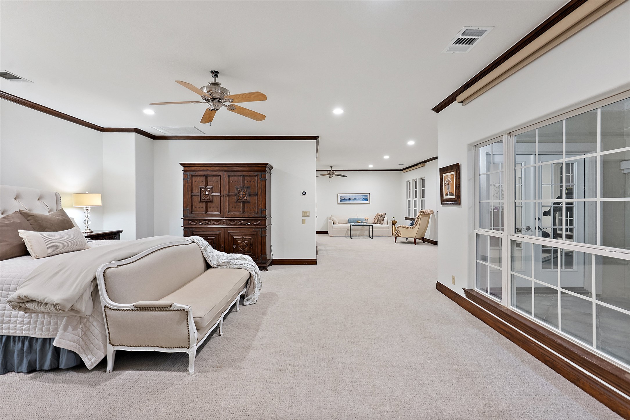12027 Pleasant Panorama View Austin, TX 78738 - Photo 25 of 40 This primary is immense and filled with natural light and views galore