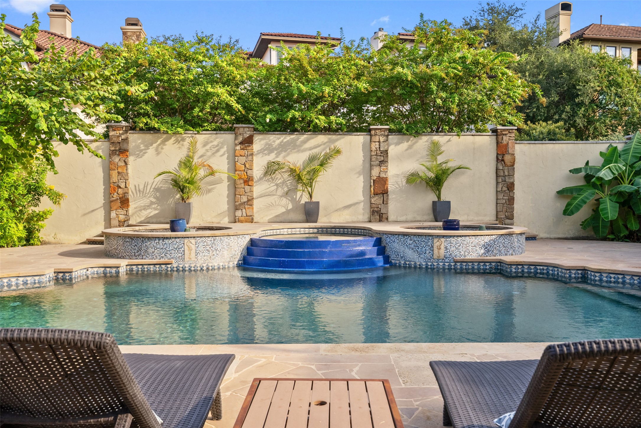 12027 Pleasant Panorama View Austin, TX 78738 - Photo 33 of 40 Masonry privacy wall around entire pool area