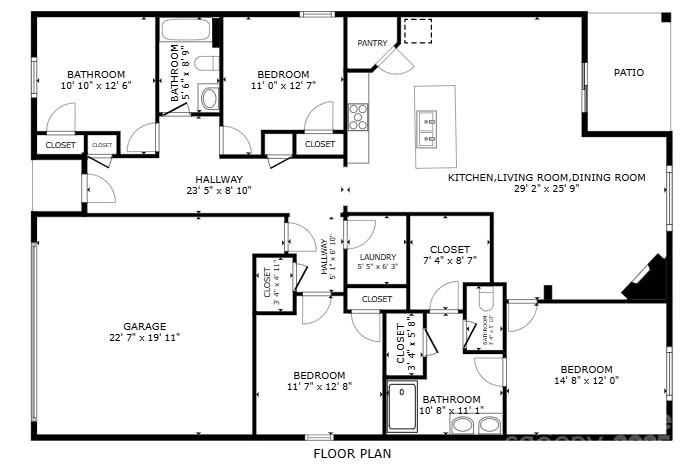 2212 Apple Glen Lane Charlotte, NC 28269 - Photo 32 of 32 a picture of a wall with a white and white photo