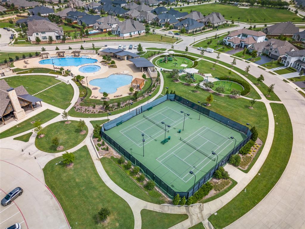 2390 Red Cedar Trail Prosper, TX 75078 - Photo 38 of 40 an aerial view of a swimming pool