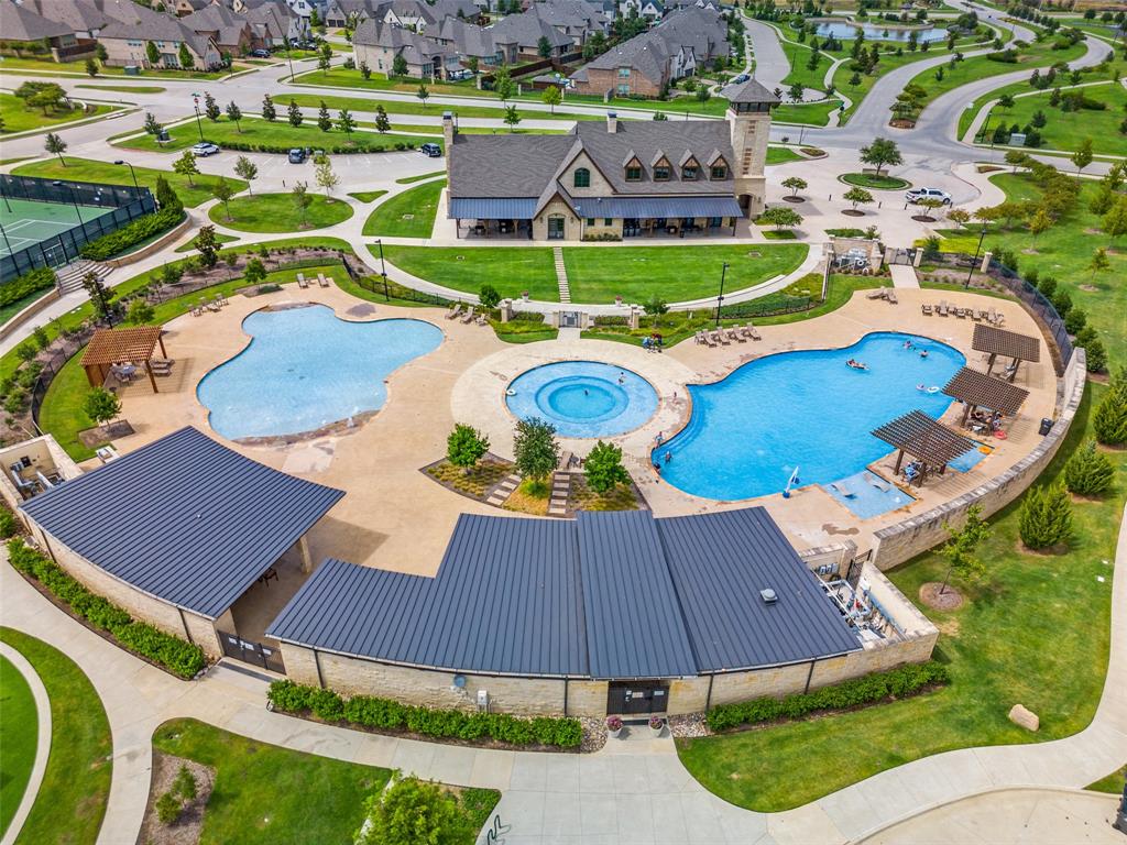 2390 Red Cedar Trail Prosper, TX 75078 - Photo 40 of 40 an aerial view of a house with garden space and street view