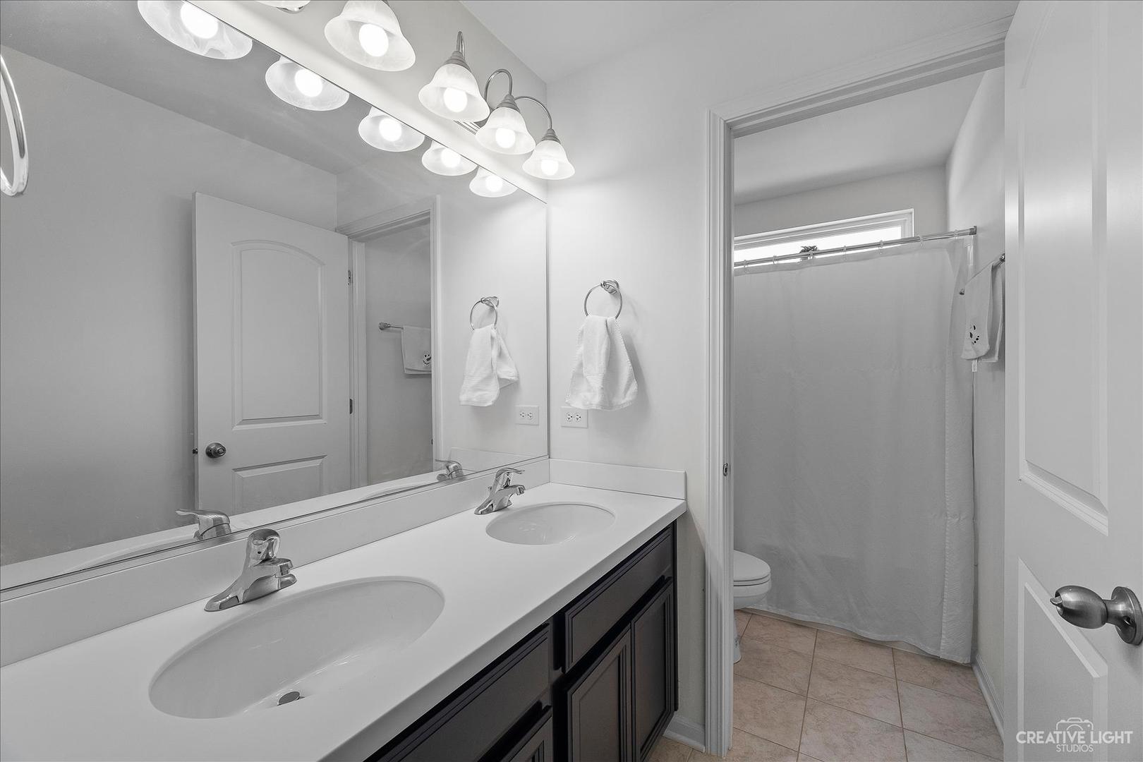 4341 Rudyard Kipling Road Elgin, IL 60124 - Photo 21 of 30 a bathroom with a sink vanity and a mirror