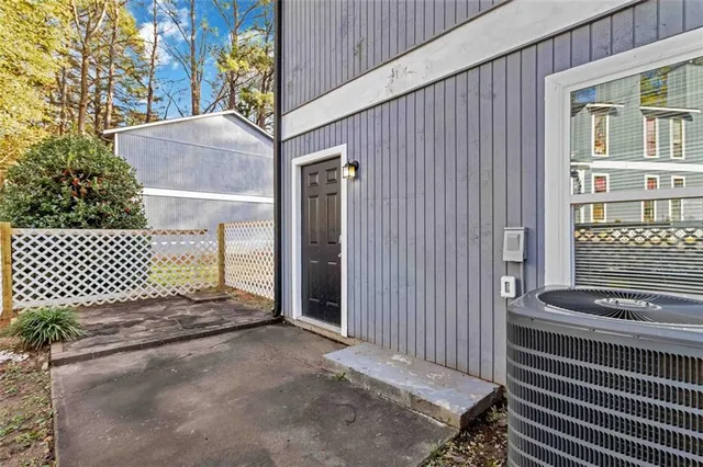 a backyard of a house