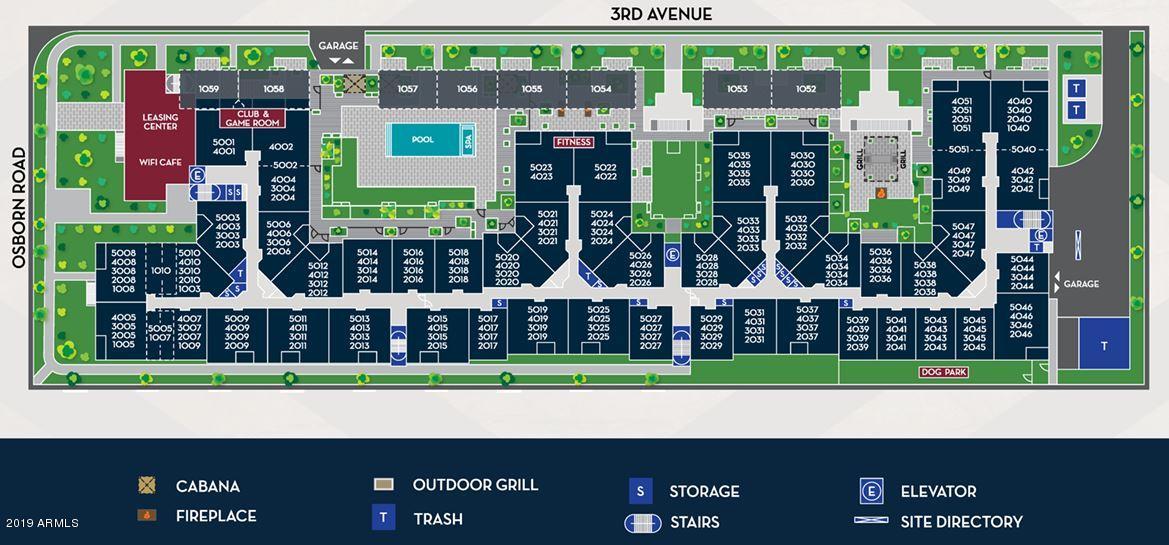240 West Osborn Road, Unit 5011 Phoenix, AZ 85013 - Photo 20 of 22 Site Map