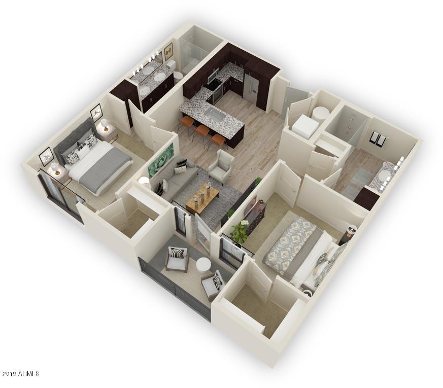 240 West Osborn Road, Unit 5011 Phoenix, AZ 85013 - Photo 22 of 22 Lewis Floor Plan