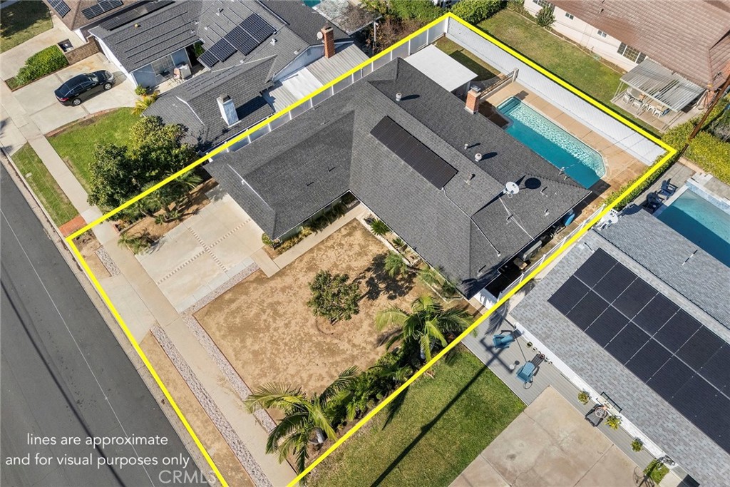 1019 Eadington Drive Brea, CA 92821 - Photo 21 of 22 an aerial view of house with a yard