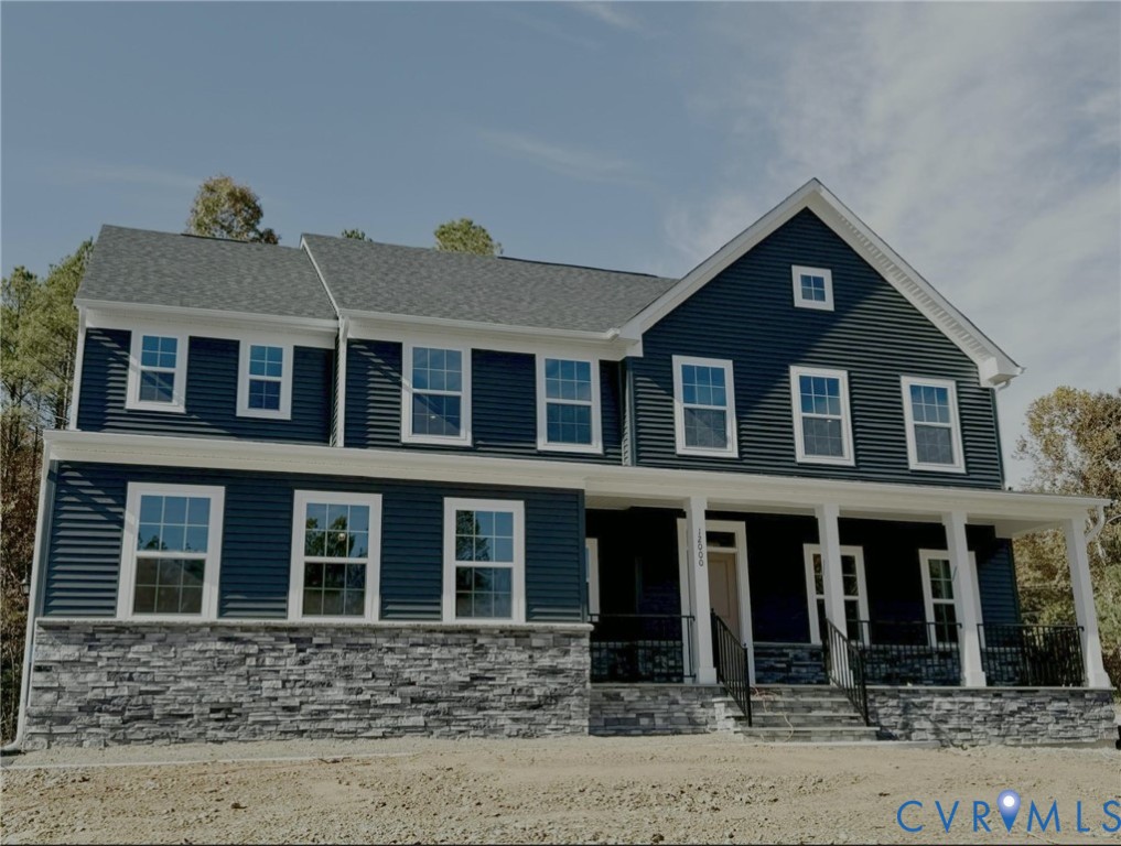 a front view of a house