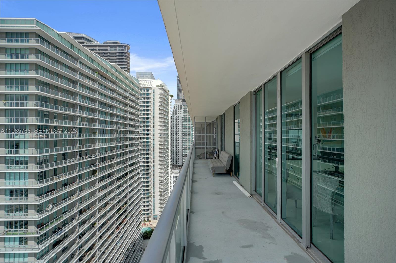 79 Southwest 12th Street, Unit 3412S Miami, FL 33130 - Photo 32 of 37 a view of a balcony