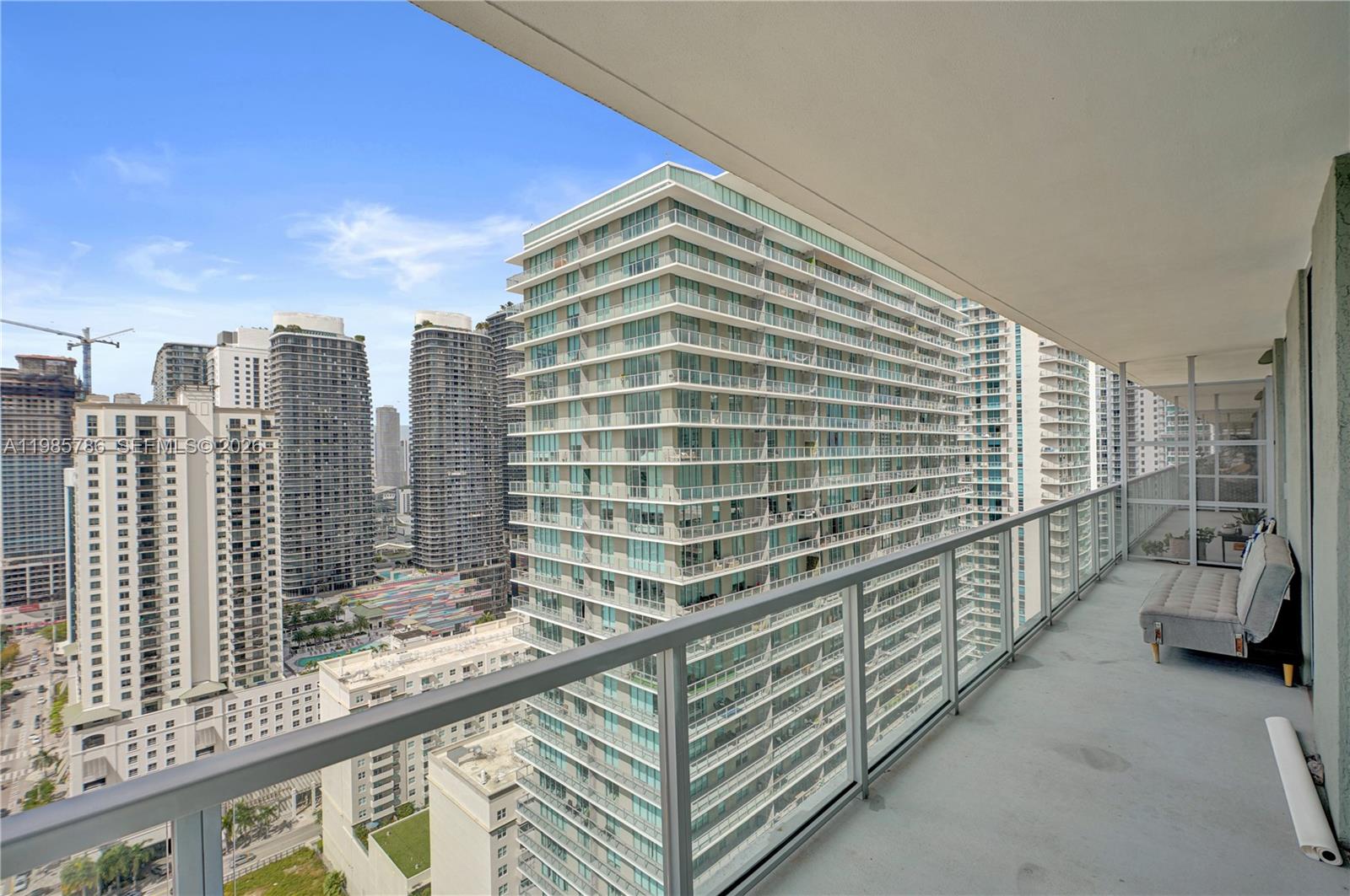 79 Southwest 12th Street, Unit 3412S Miami, FL 33130 - Photo 33 of 37 a view of a balcony with city view