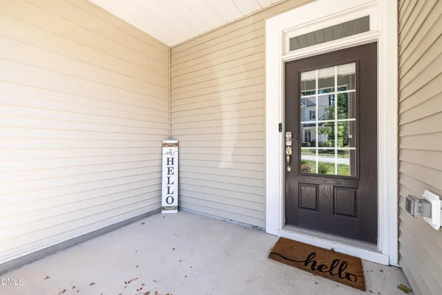 a view of front door and porch