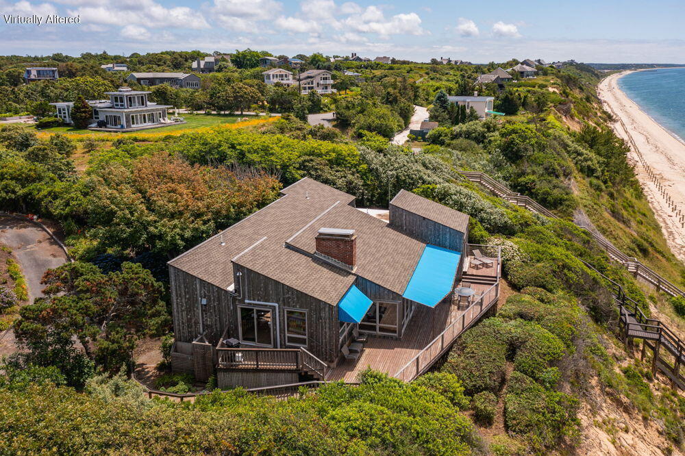 23 Crest View Circle Truro, MA 02666 - Photo 17 of 20 an aerial view of a house with a garden and lake view