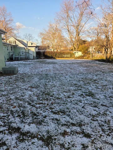 a view of backyard with large tree