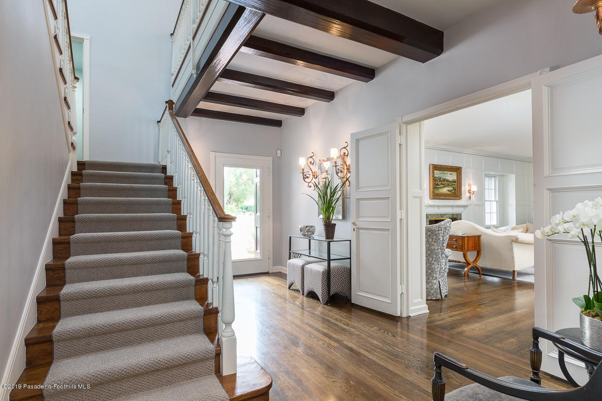 1590 Lombardy Road Pasadena, CA 91106 - Photo 5 of 85 a view of entryway and hall with wooden floor