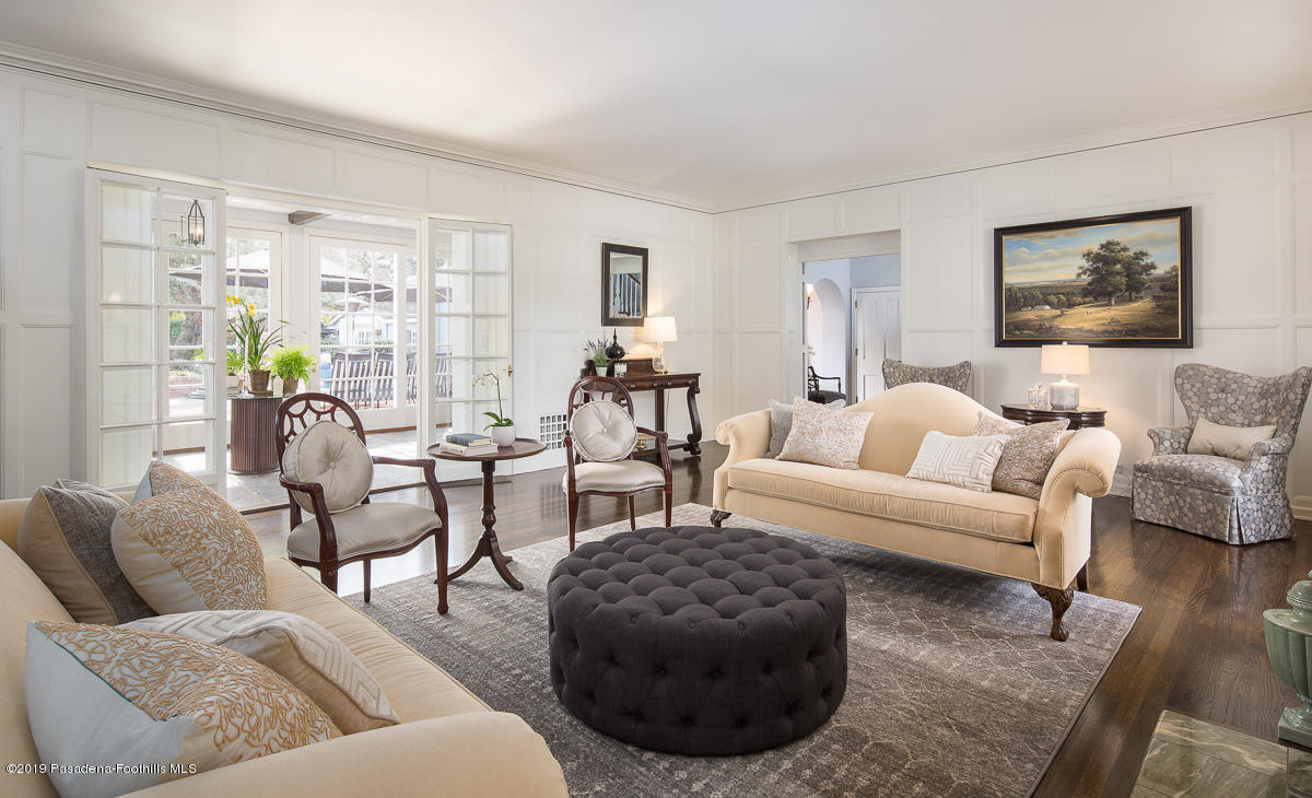 1590 Lombardy Road Pasadena, CA 91106 - Photo 7 of 85 a living room with furniture and wooden floor