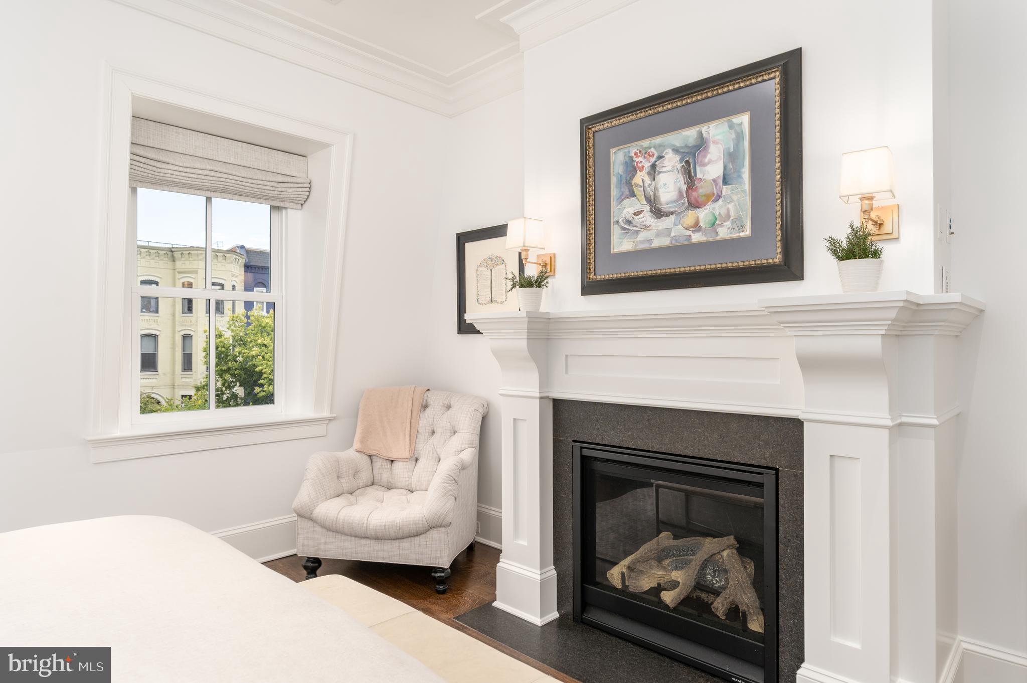 1619 19th Street Northwest Washington, DC 20009 - Photo 36 of 50 a living room with furniture and a fireplace