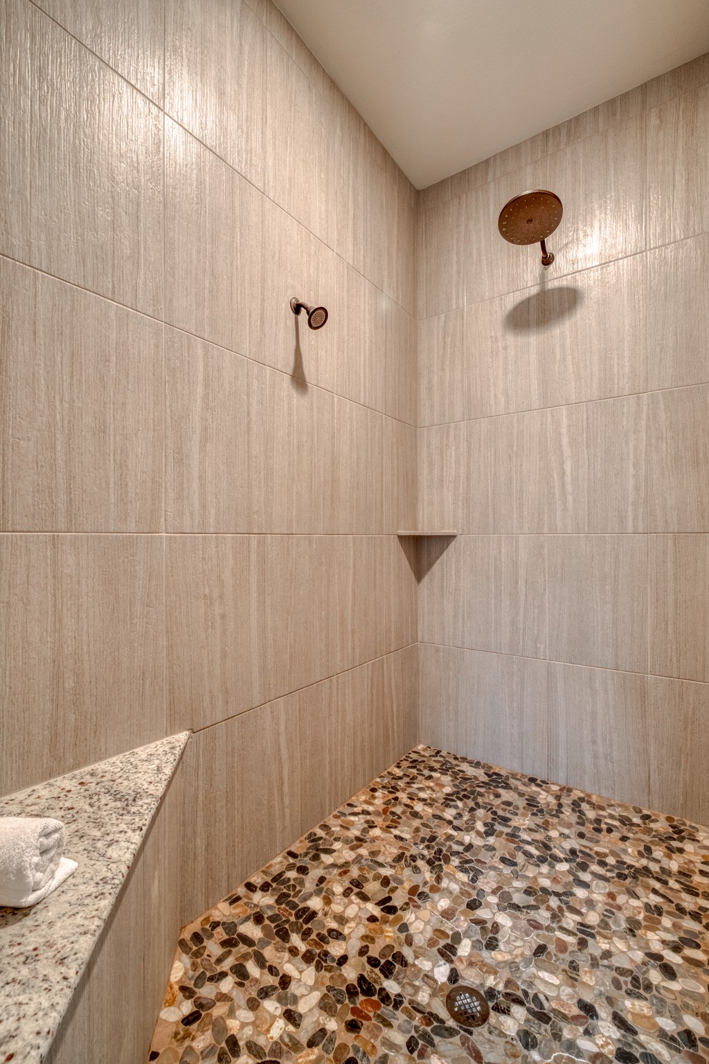 3836 Kyler Glen Road Round Rock, TX 78681 - Photo 26 of 38 a bathroom with a granite countertop shower and a sink