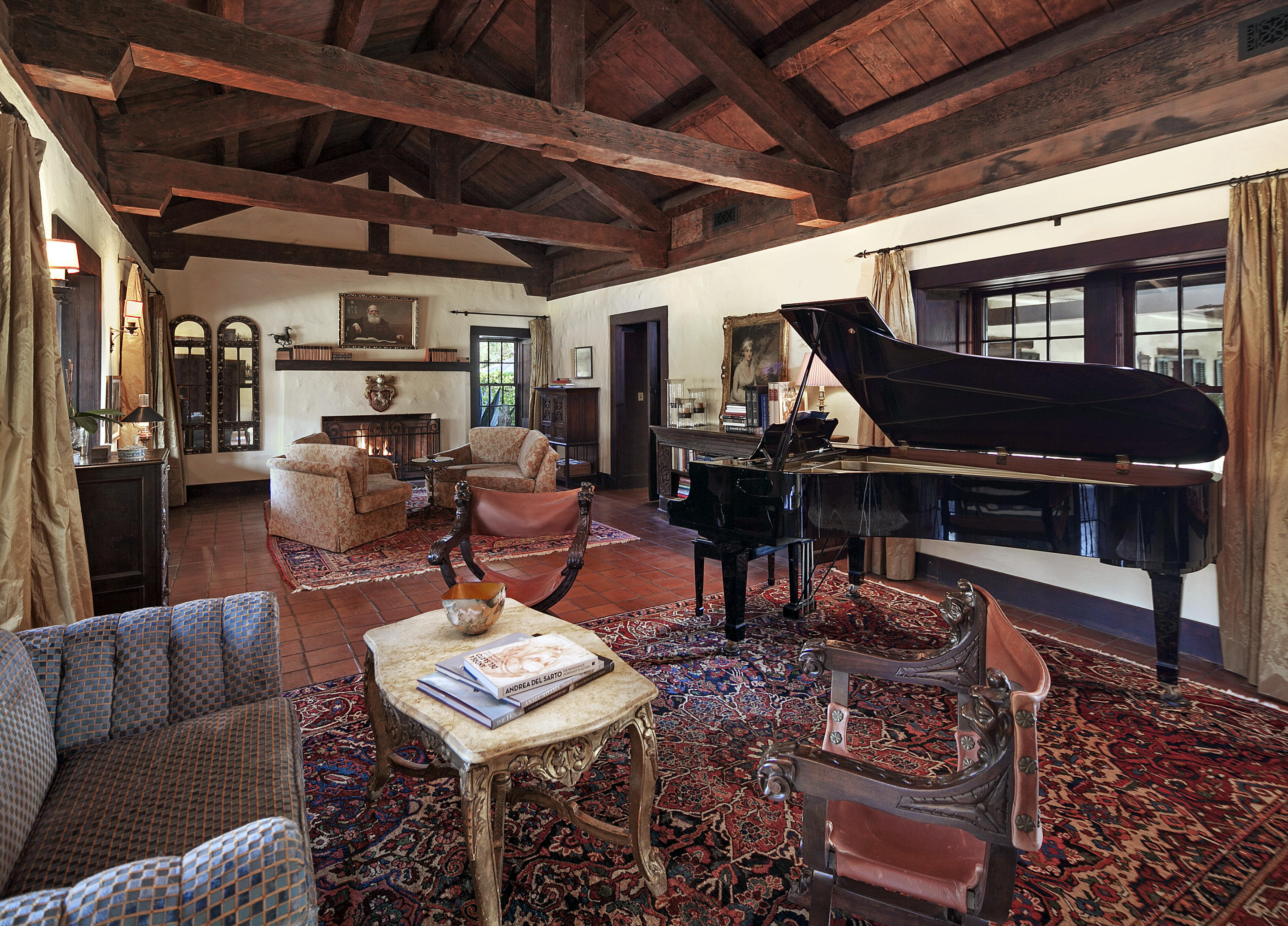 308 Ennisbrook Drive Montecito, CA 93108 - Photo 20 of 31 a living room with furniture a piano and a table