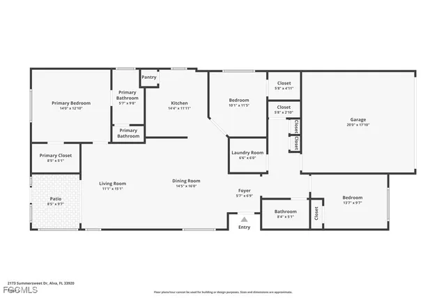 $295,000 | 2173 Summersweet Drive, Alva, FL 33920