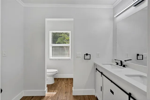 a bathroom with a sink and a toilet