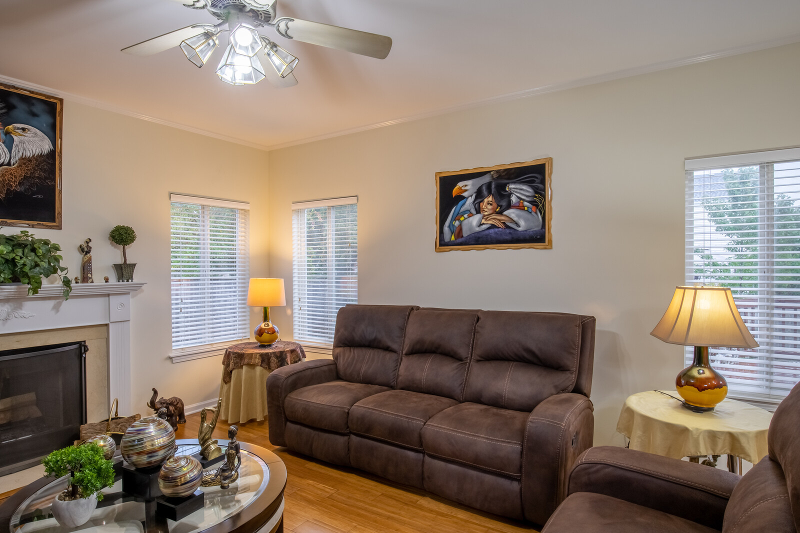 207 Faircroft Road Bartlett, IL 60103 - Photo 20 of 29 a living room with furniture and a fireplace