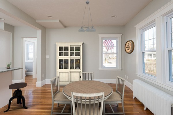 39 Willoughby Road Milton, MA 02186 - Photo 4 of 20 a view of a dining room with furniture window and wooden floor