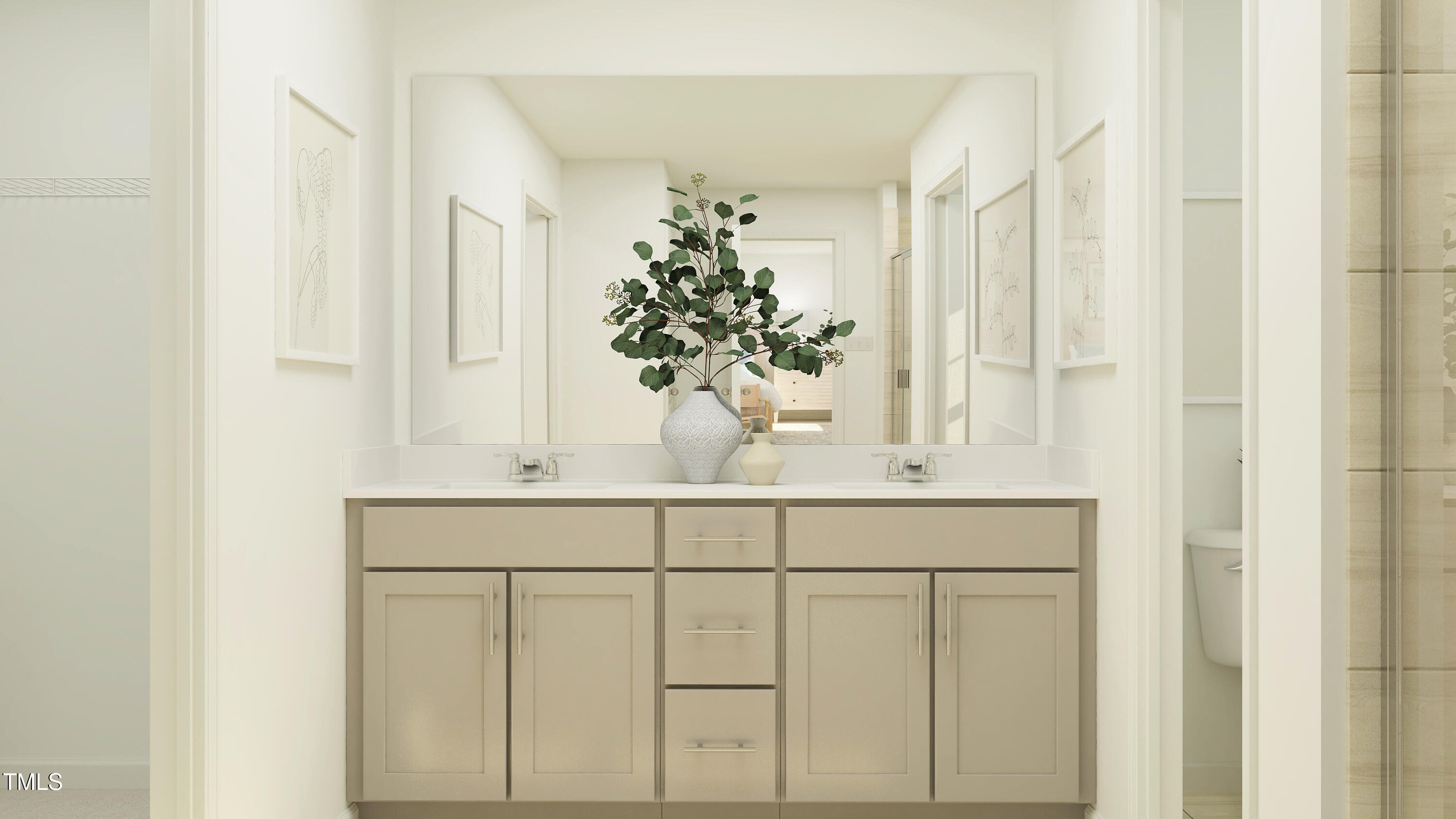 772 Shea Hl Drive Angier, NC 27526 - Photo 26 of 28 a bathroom with a sink a vanity and a mirror