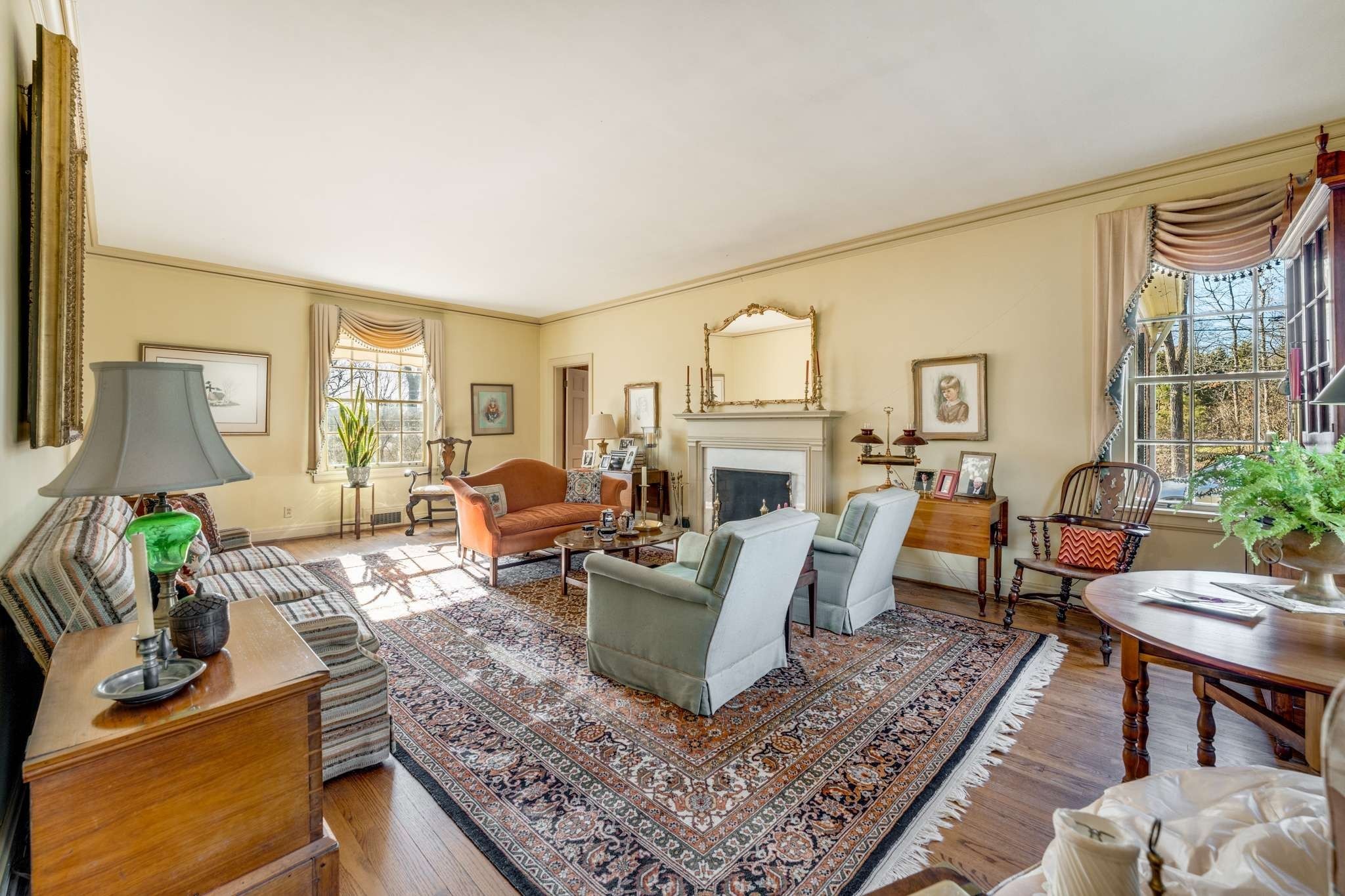 2429 Bear Road Nashville, TN 37215 - Photo 5 of 22 a living room with furniture large window and a fireplace