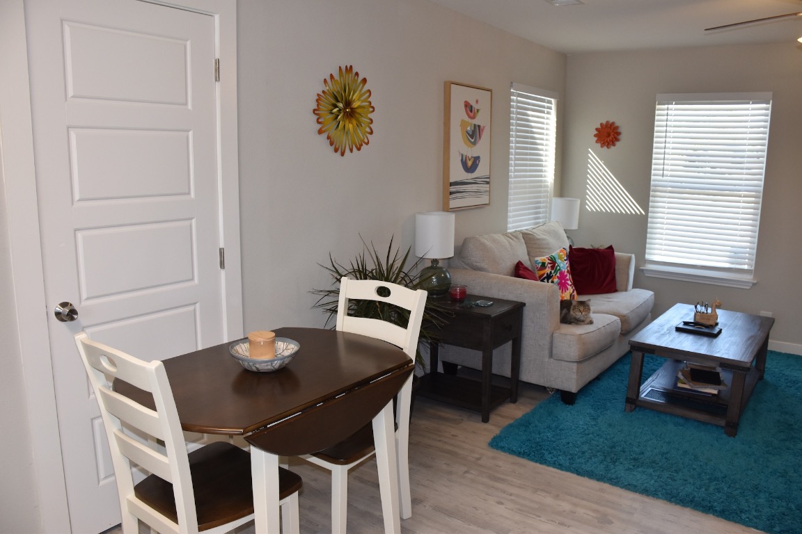 3775 County Road 463 Elgin, TX 78621 - Photo 15 of 28 Dining space featuring wood finished floors and ceiling fan