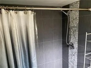 a close view of a toilet in a bathroom