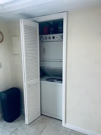 a utility room with a washer and dryer