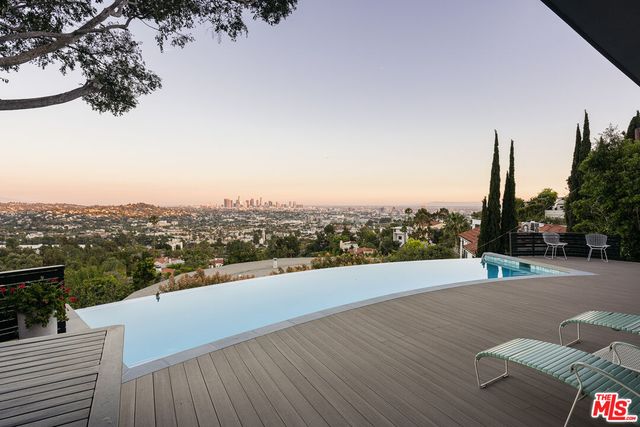 a view of outdoor space with seating