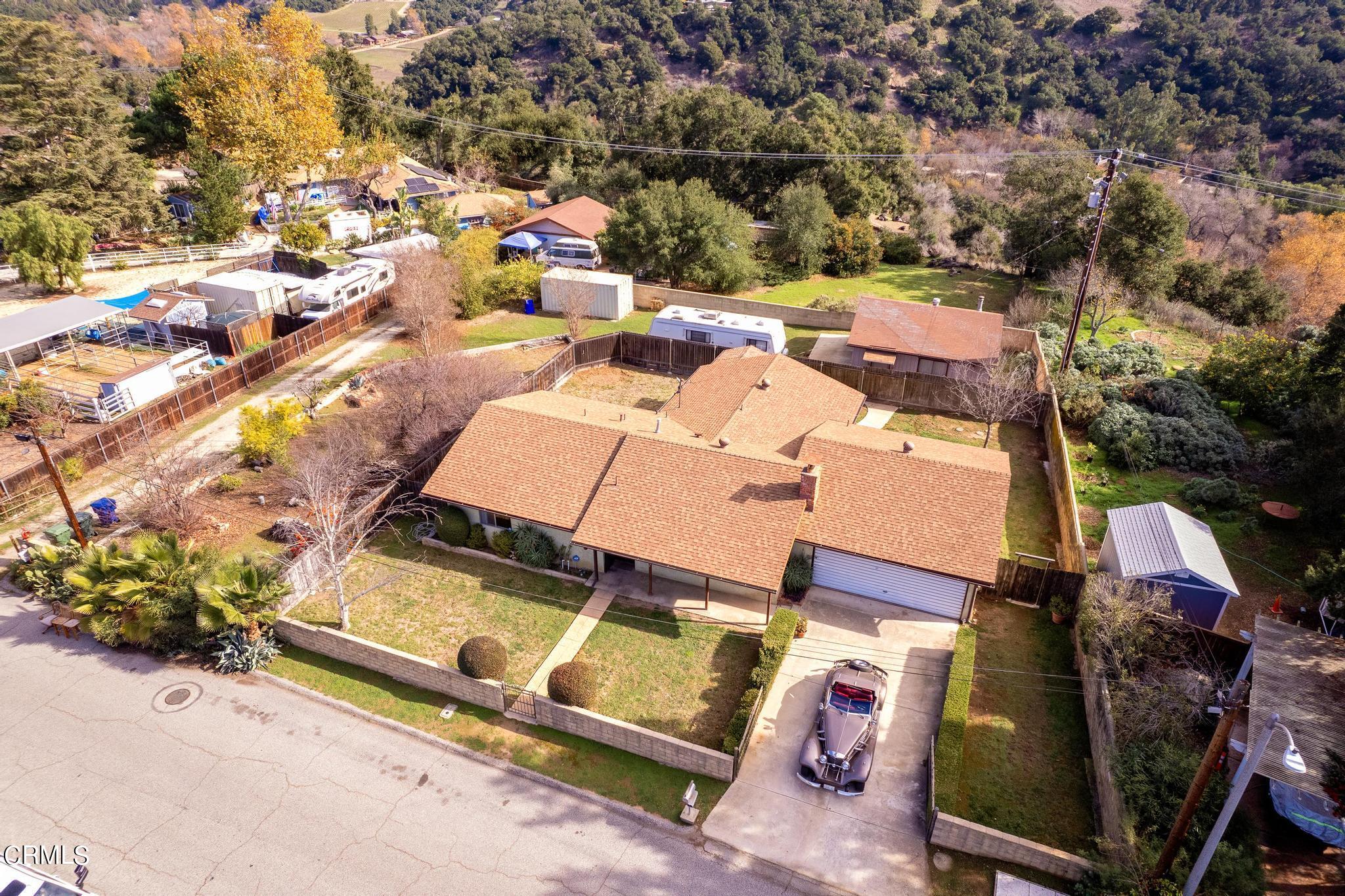 1060 Spring Street Oak View, CA 93022 - Photo 3 of 33 an aerial view of a houses with a yard