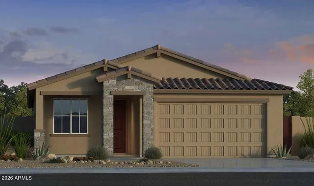 a front view of a house