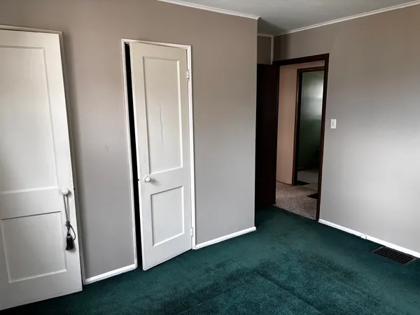 a view of a closet in a house