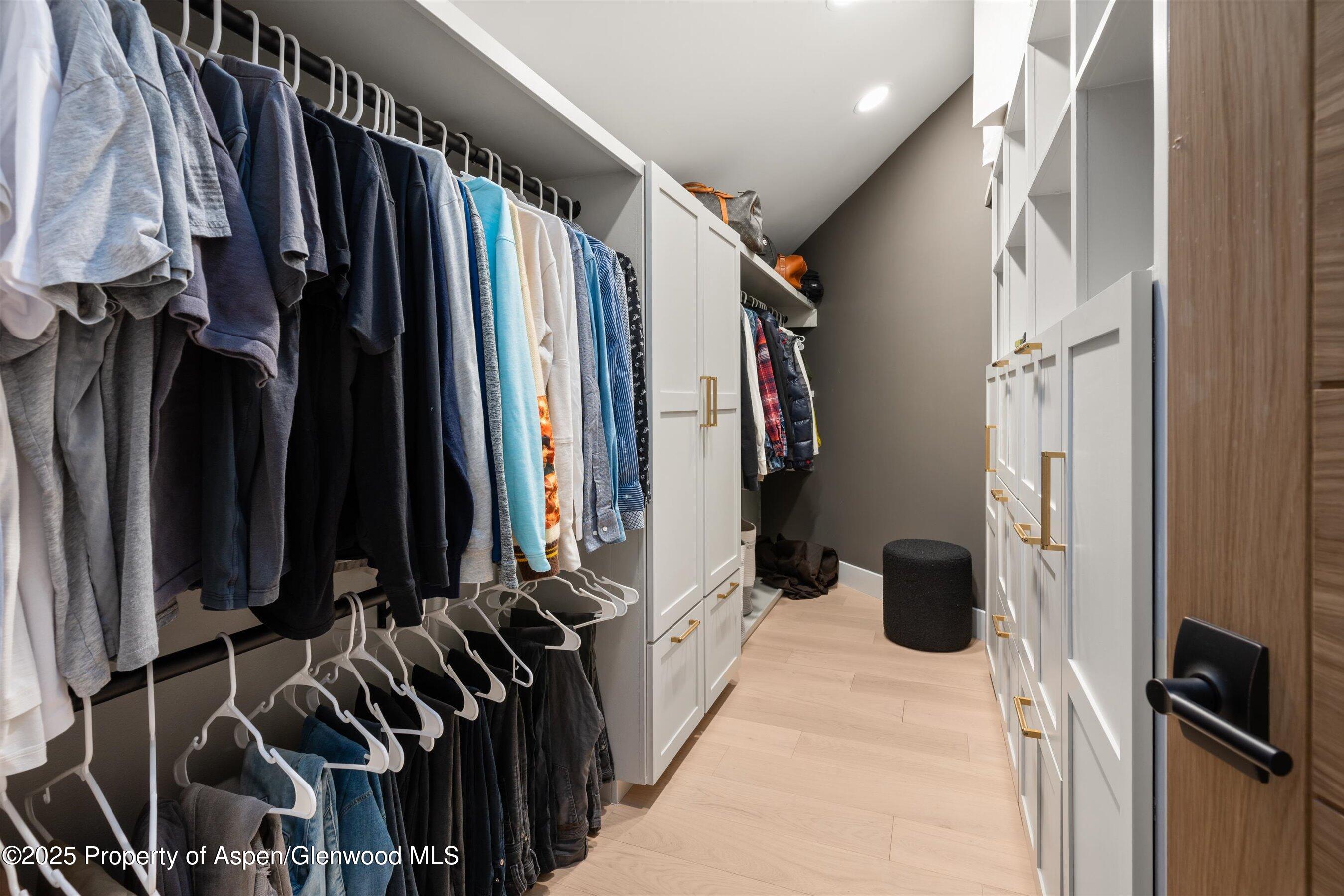 75 Bennett Court Aspen, CO 81611 - Photo 31 of 65 a view of walk in closet with clothes and shoes