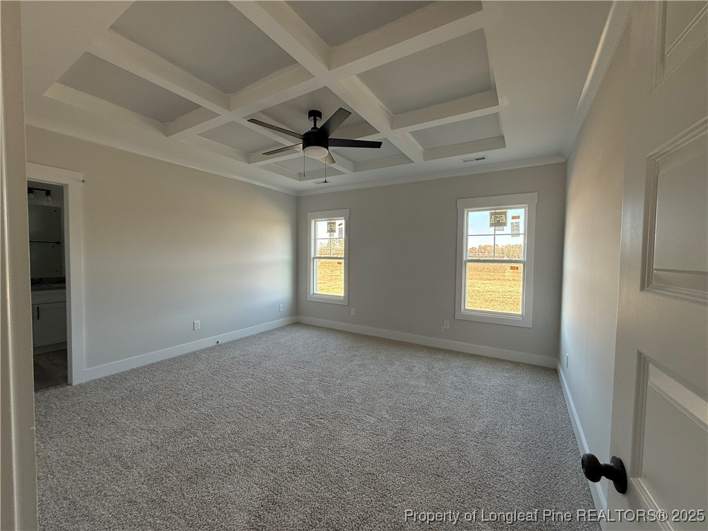 7166 Chicken Foot Road St. Pauls, NC 28384 - Photo 10 of 13 en empty room with windows and a ceiling fan
