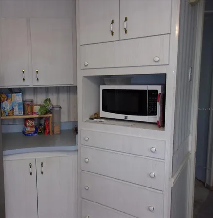 a view of a bench in the roof deck