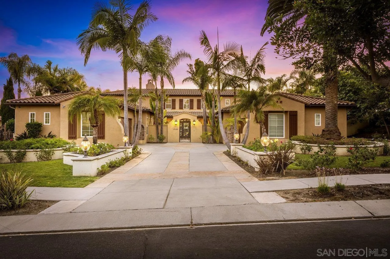 17133 Castello Circle San Diego, CA 92127 - Photo 1 of 48 a front view of a house with garden and patio