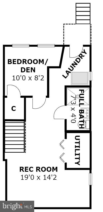 601 Rittenhouse Street Northwest Washington, DC 20011 - Photo 36 of 36 Basement Floorplan