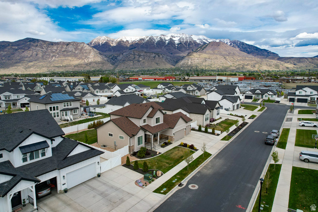 1434 West Stable Street Lindon, UT 84042 - Photo 70 of 76 Aerial perspective of suburban area featuring a mountain backdrop