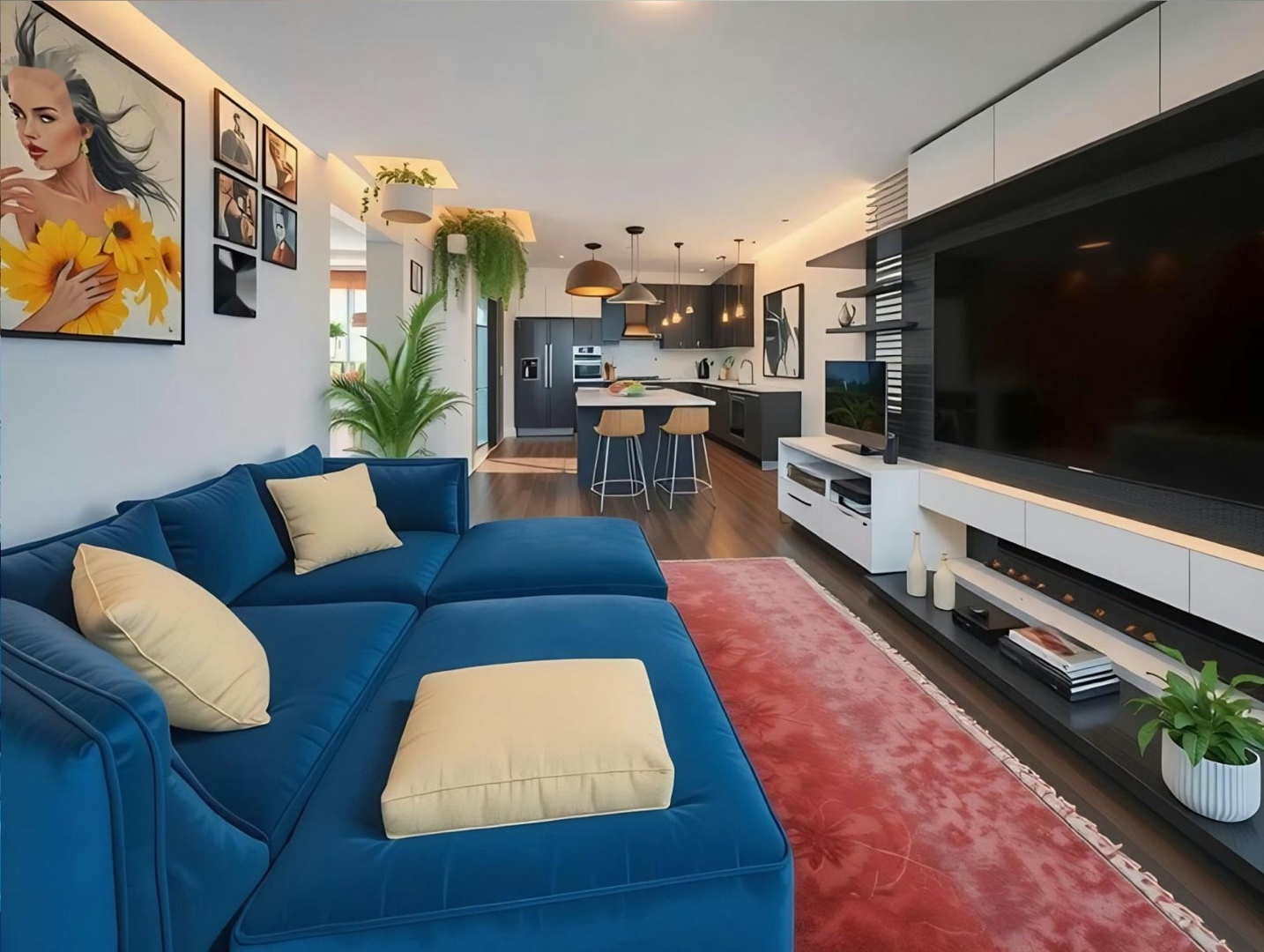 1720 Maple Avenue, Unit 2680 Evanston, IL 60201 - Photo 2 of 74 a living room with furniture and a flat screen tv