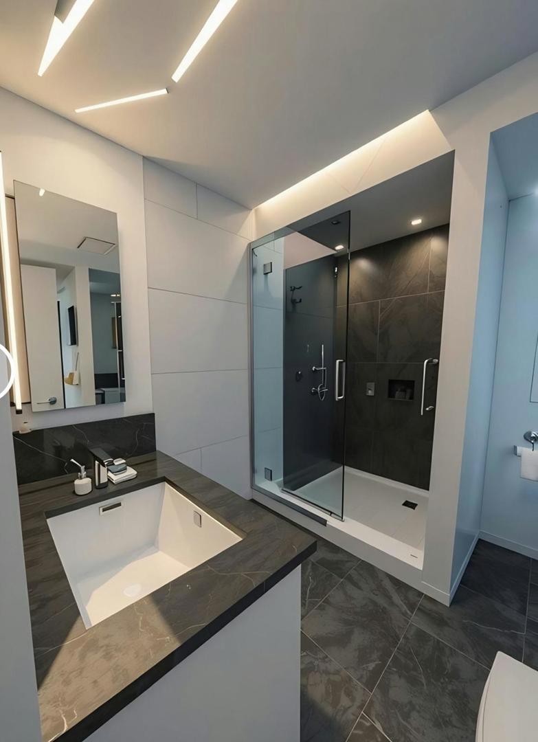 1720 Maple Avenue, Unit 2680 Evanston, IL 60201 - Photo 10 of 74 a bathroom with a sink and mirror