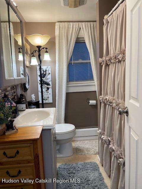 170 Broome Street Catskill, NY 12414 - Photo 7 of 18 a bathroom with a sink toilet and shower