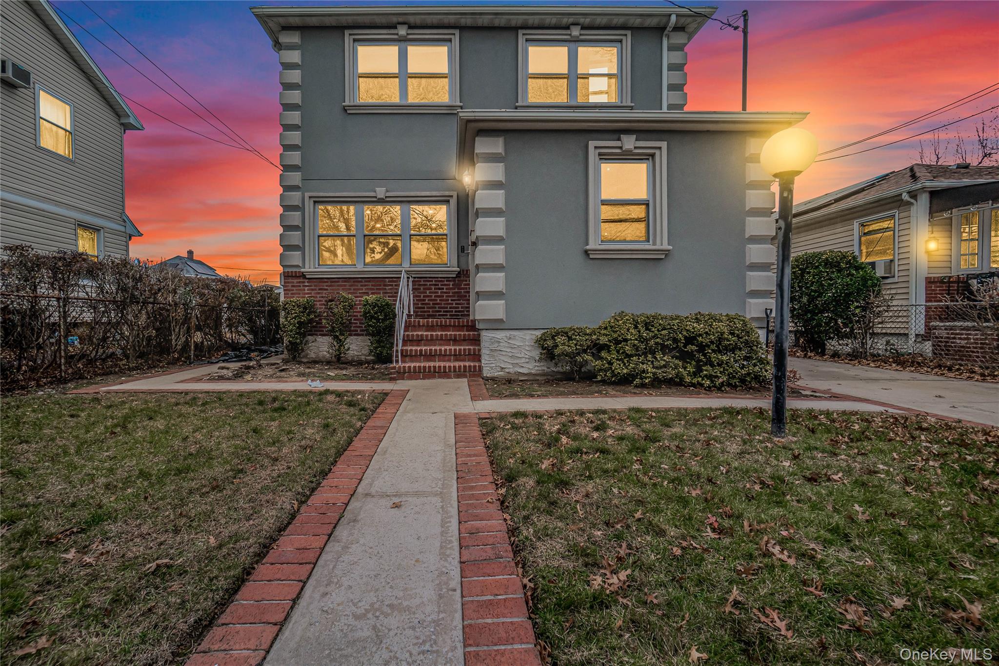 a front view of a house