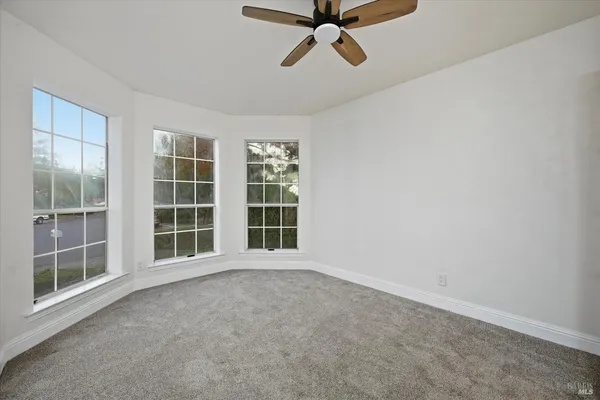 a view of backyard of the house